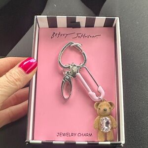 NIB!! 🧸💋💋Betsey Johnson Diaper Bag Charm it's a girl" gift